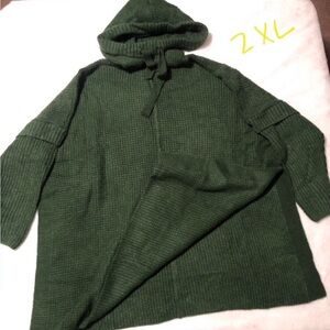 Green Hooded Sweater 2XL